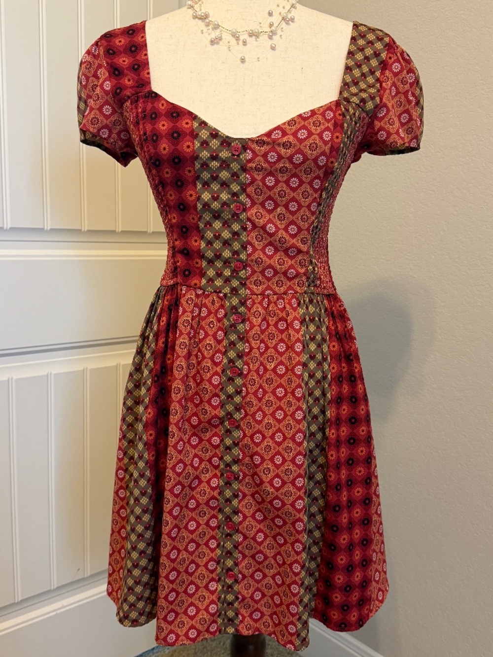 American Rag Cie Patchwork Dress Size Medium